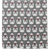 Grapjesig Poodle-patroon Douchegordijn (Voorkant)