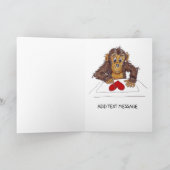 Grapjesmakende Aap Schilderij Kaart (Binnen)