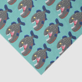 Grapjige piranha cartoon illustratie tissuepapier (Detail)