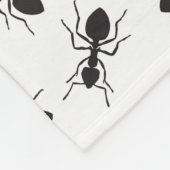 Grapny Black Ants Pattern Fleece Deken (Hoek)