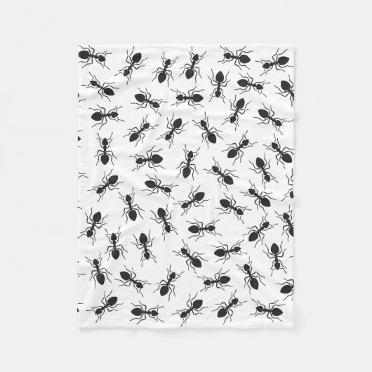 Grapny Black Ants Pattern Fleece Deken (Voorkant)