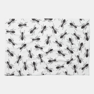 Grapny Black Ants Pattern Theedoek
