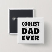 Grapny Coudest Pap Ever Vaderdag | Pin-Button Vierkante Button 5,1 Cm (Voorkant /achterkant)