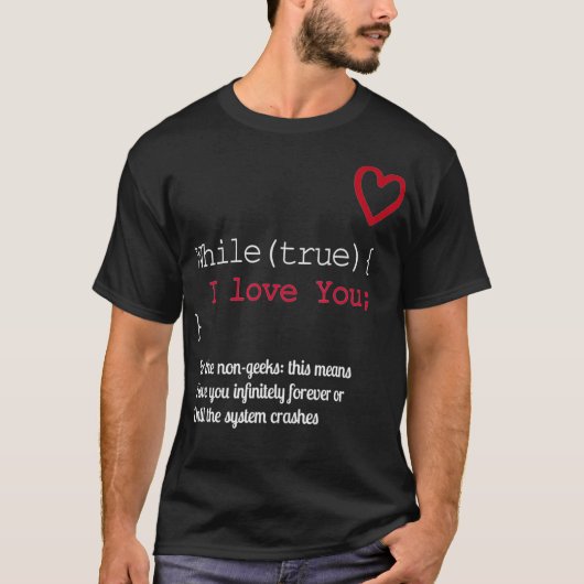 Grapny Geek Lover terwijl ik van je hou T-shirt (Voorkant)