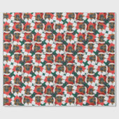 Grapny German Shepherd Kerstpattern Cadeaupapier (Vlak)