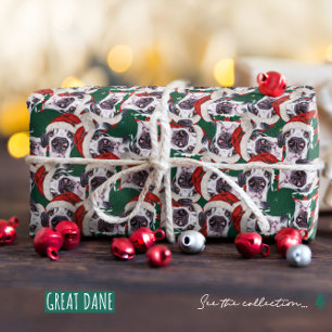 Grapny Great Dane-kerstpattern Cadeaupapier