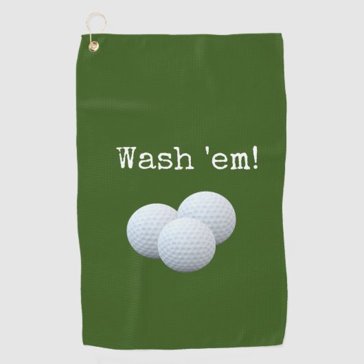 Grapny Green wash je Golf Balls Golfhanddoek (Voorkant)