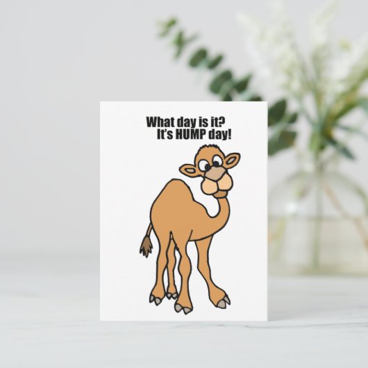 Grapny Hump Day Camel Art Briefkaart (Staand voorkant)