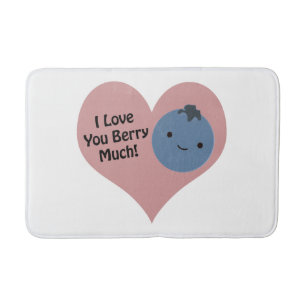 Grapny, ik hou van je Berry Much Cute Kawaii Blueb Badmat