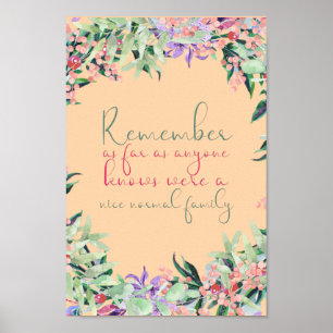 Grapny Normal Family quote Poster