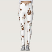 Grapny NZ vogelwetenschapspatroon Leggings (Voorkant)