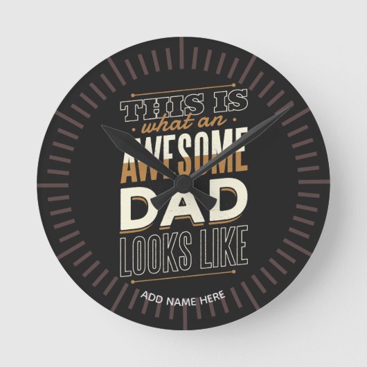 Grapny Retro is wat Geweldige DAD er zo uitziet Ronde Klok (Voorkant)