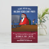 Grapny Santa Video Chat Party Uitnodiging (Staand voorkant)