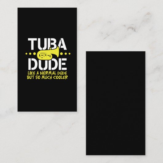 Grapny Tuba-man als normaal, maar koeler-cadeau Visitekaartje (Voorkant / Achterkant)