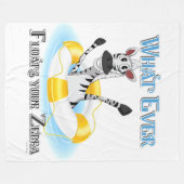 Grapny What Floats you Zebra Fleece Deken (Voorkant (Horizontaal))