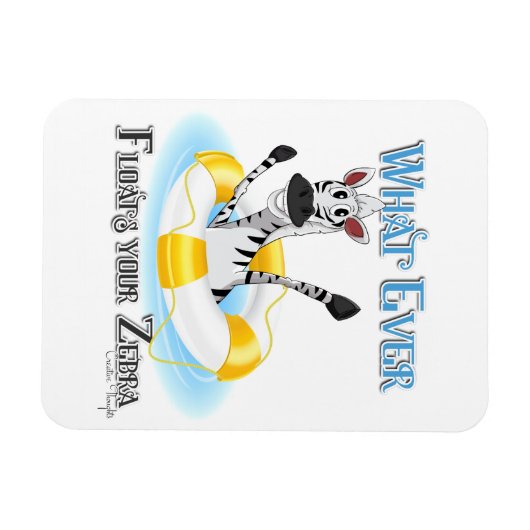 Grapny What Floats you Zebra Magneet (Horizontaal)