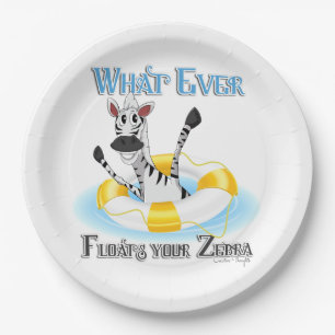 Grapny What Floats you Zebra Papieren Bordje