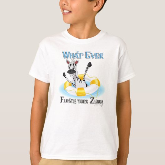 Grapny What Floats you Zebra T-shirt (Voorkant)