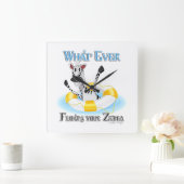 Grapny What Floats you Zebra Vierkante Klok (Huis)