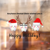 Grapny White Teeth Dentistry Kerstmis Raamsticker (Vel 2)
