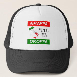 Grappa Til Ya Droppa Italië Vlagkaart Trucker Pet