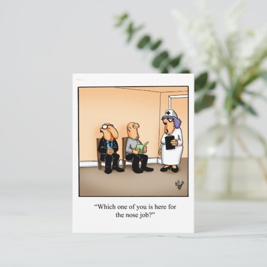 Grappaansichtkaart "Beterschap" "Neuscorrectie" Briefkaart (Staand voorkant)