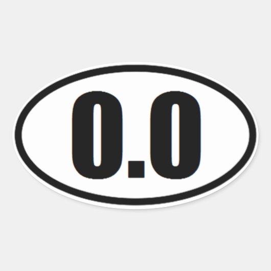 Grappig 0.0 runner sticker (Voorkant)
