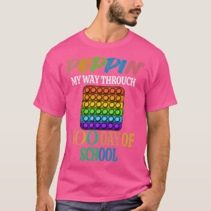 Grappig 100 dagen schoolleraar Gift poppin my wa T-shirt
