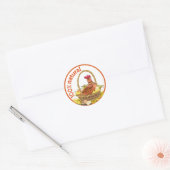 Grappig "100% natuurlijk!" sticker. ronde sticker (Envelop)