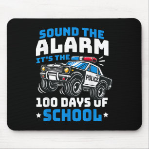 Grappig 100ste dag van de school politie auto 100 muismat