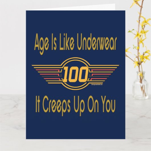 Grappig 100th Birthday Gifts. Leeftijd is als onde Kaart (Gele Bloem)