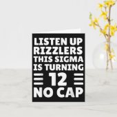 Grappig 12 jaar oude verjaardag Shirt - Rizz, Sigm Kaart (Gele Bloem)