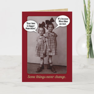 Grappig  1920s oudere zuster Birthday Card Kaart