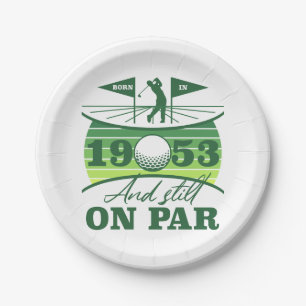 Grappig 1953 Golfer 70e verjaardag Papieren Bordje