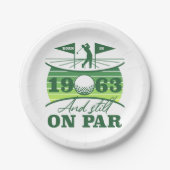 Grappig 1963 Golfer 60e verjaardag Papieren Bordje (Voorkant)