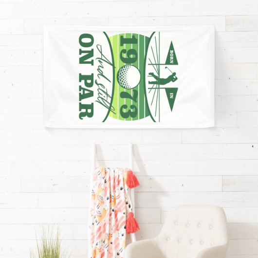 Grappig 1973 Golfer 50e verjaardag Spandoek (Insitu)