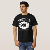 Grappig 1981 Happy Birthday Gift Beste Emoji. T-shirt (Voorkant volledig)