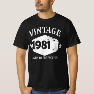 Grappig 1981 Happy Birthday Gift Beste Emoji. T-shirt