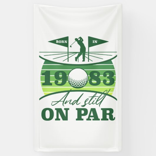 Grappig 1983 Golfer 40e verjaardag Spandoek (Verticaal)