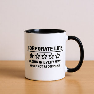Grappig 1-sterren koffie mok met bedrijfsleven rec