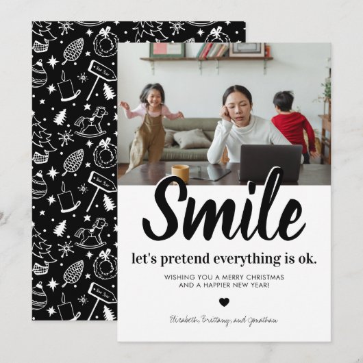 Grappig 2021 Kerstmis Feestdagenkaart (Voorkant / Achterkant)