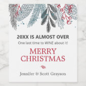 Grappig 2023 loopt bijna ten einde groen naam vaka wijn etiket (Enkel label)