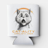 Grappig 2024 Solar Eclipse Cat-ality Totaal Solar  Blikjeskoeler (Achterkant)