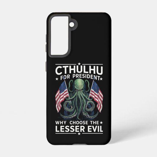 Grappig 2024 Verkiezingen Cthulhu voor President Samsung Galaxy Hoesje (Achterkant)
