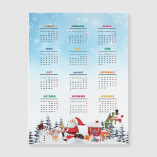 Grappig 2025 Kalenders Santa, Sneeuwman, Rendier