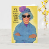 Grappig 20 jaar oud, gevangen in ouderlijk lichaam kaart (Gele Bloem)