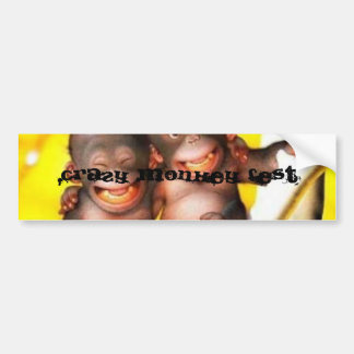 grappig%20aap, Crazy Monkey Fest Bumpersticker