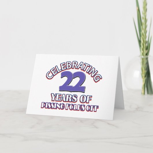 GRAPPIG 22 jaar design Kaart (Voorkant)