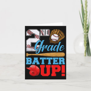 Grappig 2e klas slagman up honkbal eerste dag van kaart