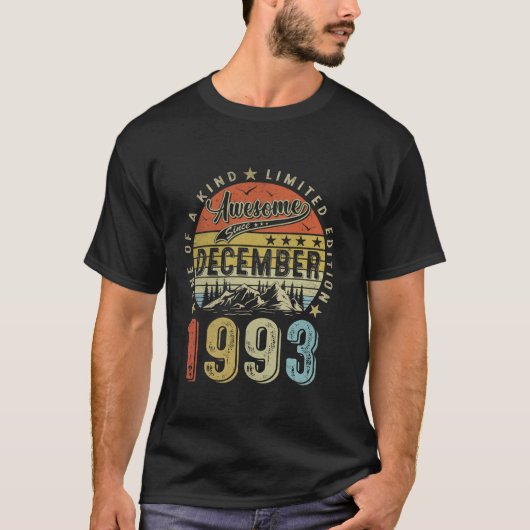 Grappig 30 jaar oud December 1993 30e Geboorte T-shirt (Voorkant)